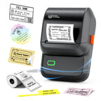 Ponek Label Maker Machine with Tape, M100 Address Barcode Label Printer, Versatile App 4000 Icons and 300 Fonts, Industrial Label Makers for Small Business, Office, Home, School, Safety Label Makers