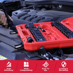 1/2" Drive Socket Wrench Set: 25-Piece SAE & Metric Impact Socket Ratchet Wrench Tool Set Socket Assortment with Storage Box for Repair Mechanic Garage