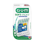 GUM Soft-Picks Advanced, Dental Picks for Teeth Cleaning and Gum Health, Disposable Interdental Brushes with Convenient Carry Case, Dentist Recommended Dental Picks, 90 Count (Pack of 3) 270 Total