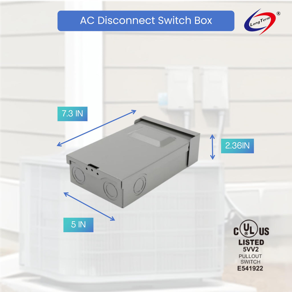 Long Term 240V 60A Pull Out Switch Box Non-Fused Disconnect Plastic Electronic Components Fused Disconnect Box