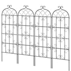 VEVOR 71 x 20 in, 4 Packs Rustproof Metal Garden Flower Trellis, Outdoor Climbing Rose & Cucumber Support, Decorative Clematis Trellis for Courtyards & Lawns