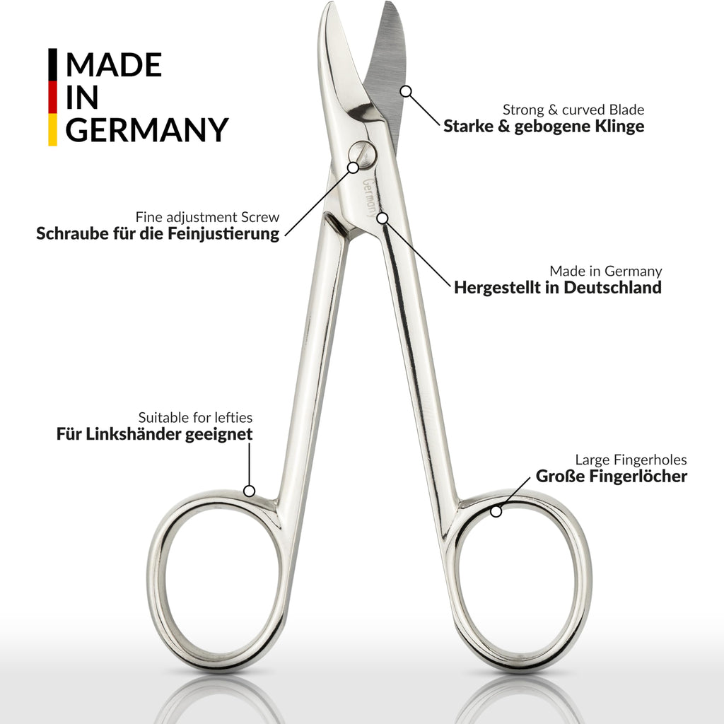 marQus - Toenail Scissors made in Germany - for precise cutting of thick nails, suitable as pedicure tool, with Premium Storage Case