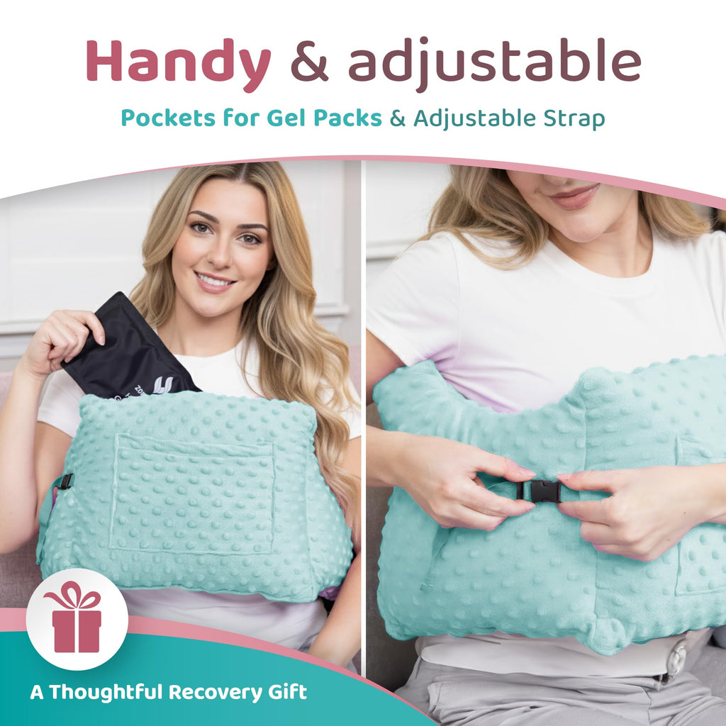 Zomaple Post Mastectomy Pillow Post Surgery – Post-Op Essentials, Breast Augmentation/Reduction & Mastectomy Recovery Supplies – Washable Cover for Comfort & Support