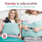 Zomaple Post Mastectomy Pillow Post Surgery – Post-Op Essentials, Breast Augmentation/Reduction & Mastectomy Recovery Supplies – Washable Cover for Comfort & Support