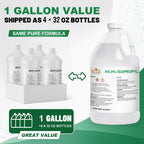99.9% Pure Isopropyl Alcohol, Concentrated IPA, 1 Gallon 4 Quarts Pack