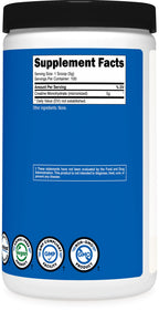 Nutricost Creatine Monohydrate Micronized Powder 500G, 5000mg Per Serv (5g) - 100 Servings, 17.9 Oz