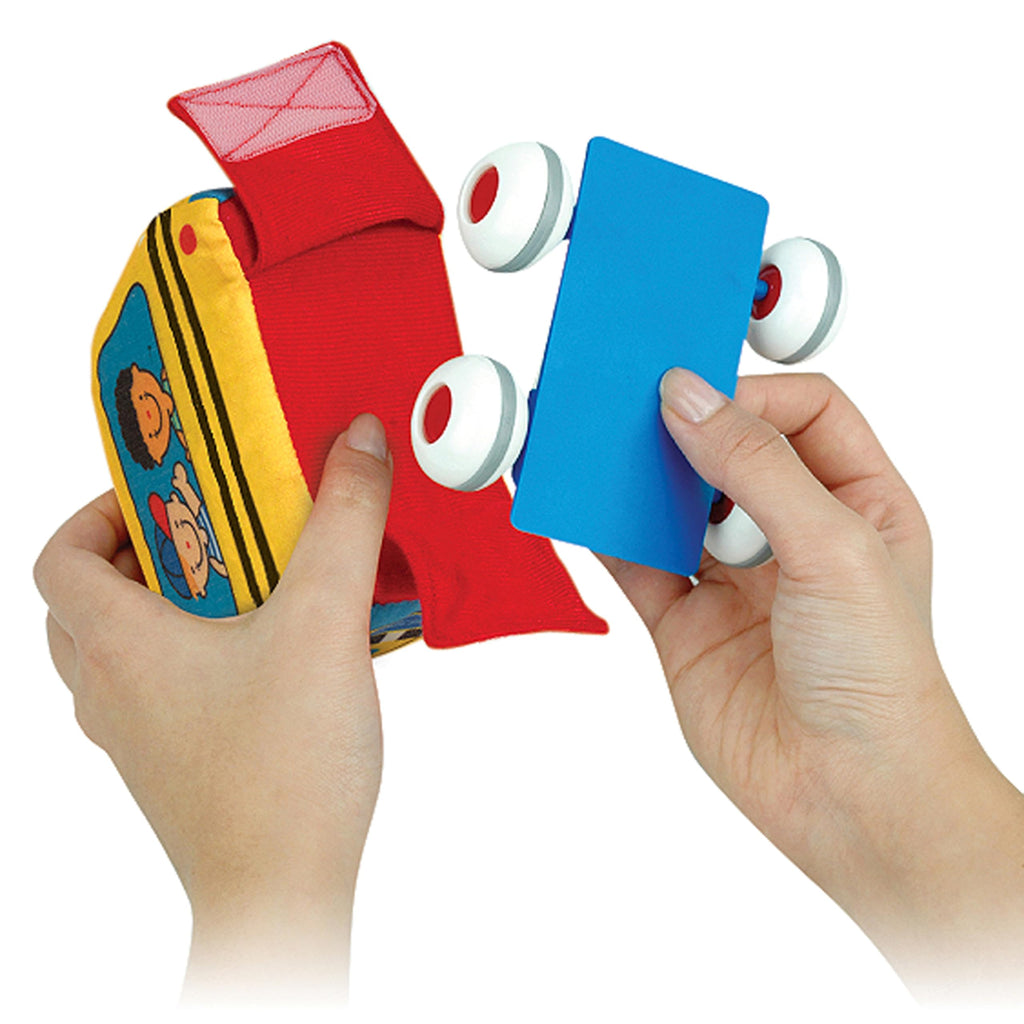 Melissa & Doug K's Kids Pull-Back Vehicle Set - Soft Baby Toy Set with 4 Cars and Trucks, Soft Vehicles Toys for Babies and Toddlers