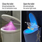 Self Cleaning UV Toilet Sanitizer Light, Motion-Activated, Rechargeable, Night Light, Adhesive-Mounted for Shared Bathrooms, For Elderly & Pet