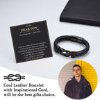 FIEEFX To My Son Bracelet Gifts from Dad Mom