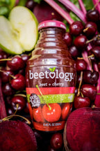 Beetology Organic Beet and Cherry Juice, 8.45oz (6 Pack) | 100% Cold Pressed | Heart Healthy | Nutrient Packed Vegetable Juice | Vibrant Flavor