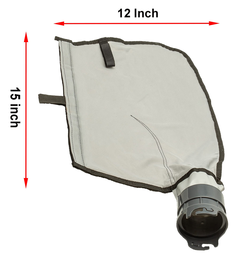 ATIE Pool Cleaner Gray Fine Mesh Bag with Hook and Loop Fastener Enclosure for Pentair Kreepy Krauly Legend, Platinum Pool Cleaner Debris Bags 360009/EU16G with Snaplock - Gray (2 Pack)