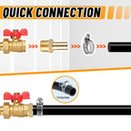 Ailbiuko 22Pcs Brass Hose Fittings, 3/8" Barb to 1/4" NPT, 1/4" Barb to 1/4" NPT Male, 1/8" 1/4" 3/8" 1/2" Barbed Air Hose Kit with 44Pcs Pipe Hose Clamps