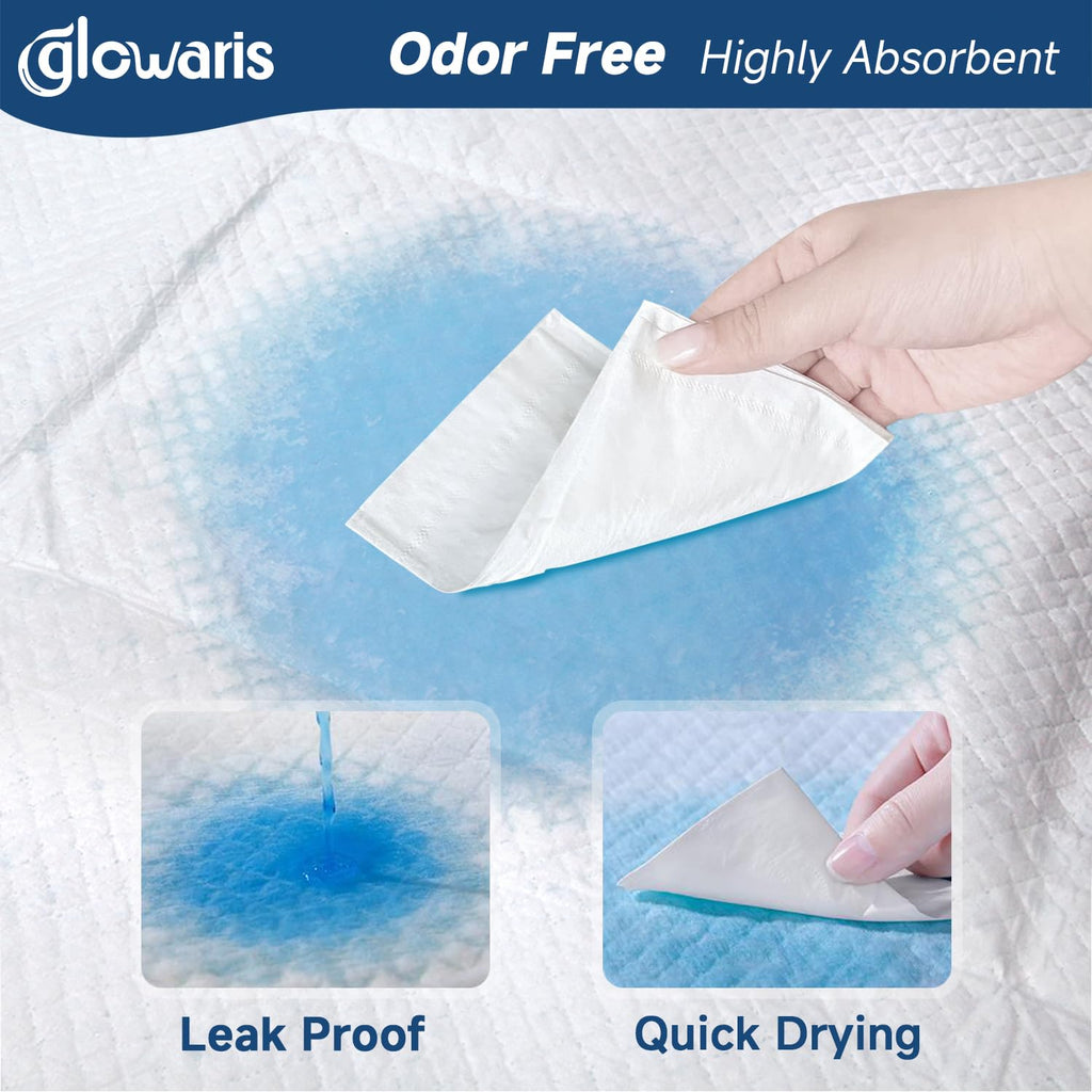 50 Count 30” x 36” XXL Disposable Underpads, Super Absorbent Leakproof Quick Drying, Baby Puppy & Adults Bed Pads Disposable Adult, Dog Pee Pads Extra Large, Incontinence Bed Pads