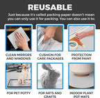 100 Sheets Packing Paper for Moving, Newsprint Paper for Packing Wrapping, Wrapping Paper for Packaging Glasses Dishes - Must Have Packing Supplies for Moving Box Filler(12 * 24in)