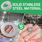 Zernmiarder 1-1/2" Stainless Steel Flat Washers - 3" Outside Diameter, 304（18-8） Stainless Steel Washers Metal Washer for Screws Bolts, Pack of 5