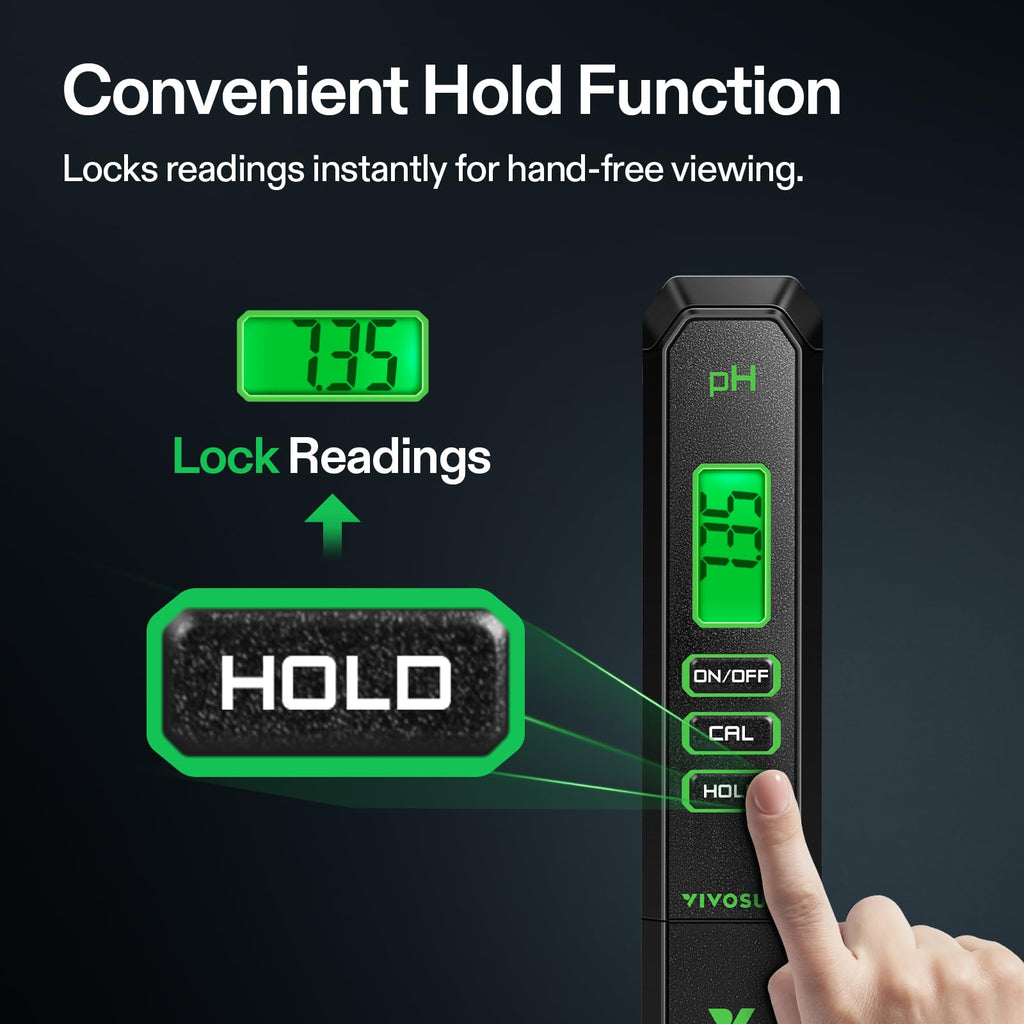 VIVOSUN Digital pH Meter 0.01 Accuracy Pen Tester for Water Hydroponics