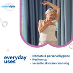 WaterWipes Sensitive+ Body & Intimate Wipes, 3-In-1 Cleans, Cares, Protects, 99.9% Water, Unscented & Hypoallergenic Hygiene Wet Wipes, Adult Care,180 Wipes (6 Packs)