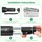 ESCO LITE UV Flashlight Black Light, 51 LED 395 nM Ultraviolet Blacklight Detector for Dog Urine, Pet Stains and Bed Bug