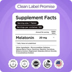 Balancebreens Melatonin 20mg Fast Dissolve Tablets - High Potency, Fast Acting, Natural Sleep Support - Sleep Aids for Adults - Non-Groggy, Drug-Free Formula - 120 Sleeping Pills