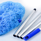 Ceiling Fan Duster Retractable Ceiling Cleaner Reusable Microfiber Ceiling Fan Blade Cleaner Duster with Extension Pole 13 to 50 inch for Furniture Bookshelves Wall Door Blue