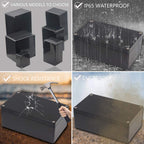 Junction Box, Zulkit Project Box IP65 Waterproof Outdoor Box ABS Plastic Electrical Boxes Electronic Enclosure Black 7.9 x 4.7 x 2.2 inch(200 x 120 x 56 mm)(Pack of 2)