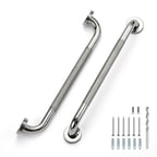 18 Inch Grab Bars for Shower, Stainless Steel Safety Handicap Grab Bars for Bathroom, Anti-Slip Shower Handle, Wall Mounted (2 Pack, Polished Nickel)