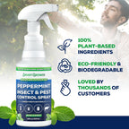 Peppermint Oil Spray for Insects, Pests, Rodents, Mice, Bugs, Spiders, Ants & Wasps - All Natural Pest Control Repellent for Home, Indoor, Outdoor, Garden, Maximum Strength, Ready-to-Use, 16 FL OZ