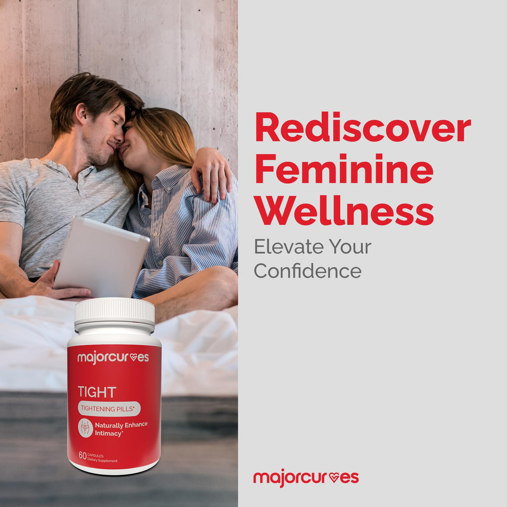 Major Curves Vaginal Tightening Pills – Feminine Support Supplement for Tone, Moisture & Intimate Wellness – V Rejuvenation & Odor Control with Herbal Extracts – Made in USA