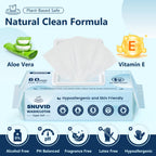 Adult Wipes for Elderly - 720 Count Extra Large 8"x13" Disposable Washcloths Rinse Free Bathing Wipes for Incontinence & Bedridden Care - Thick, Soft & Unscented with Aloe & Vitamin E (12 Packs of 60)