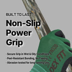 DEX FIT Premium Nylon Nitrile Work Gloves FN320, 3 Pairs, 3D-Comfort Stretchy Fit, Firm Grip, Thin & Lightweight, Durable, Breathable & Cool, Machine Washable; Forest Green 8 (M)