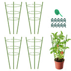 4 Pack Garden Tomato Cage for Pots, 24" Metal Tomatoes Cages Plant Support with Stable Support Rings (24")