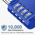 Puroma 2 Pack Combination Lock for Locker 4 Digit Outdoor Waterproof Padlock for School, Gym, Sports, Fence, Toolbox, Gate, Case, Outdoor, Hasp Storage, Cabinets (Blue & Black)