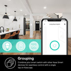 Kasa Smart 3 Way Switch HS210 KIT, Needs Neutral Wire, 2.4GHz Wi-Fi Light Switch works with Alexa and Google Home, UL Certified, No Hub Required, White,2 Count (Pack of 1)