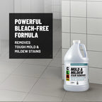 CLR PRO Heavy Duty Bleach-Free Mold and Mildew Stain Remover, 1 Gallon Bottle, Unscented Multi-Surface Stain Remover, Works on Tile, Wood, Concrete, Glass and More