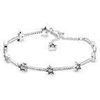 PANDORA Celestial Stars Bracelet - Gift for Her - Sterling Silver & Cubic Zirconia Bracelet for Women - With Gift Box - 7.9"