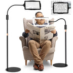 Hands Free Floor Magnifying Glass, with Light and Stand, 3 Light Modes Rechargeable Floor Magnifying,Suitable for Reading, Sewing, Crafts, DIY, Embroidery, Close Work. Magnifiers for Seniors