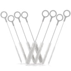 Buenalife Heavy Duty Cleaning Brushes Set of 8 - Extra Long Straw Cleaners for Metal and Plastic Reusable Drinking Straws, to Clean Small Spaces, Sippy Cups, Water Bottles - Sturdy Hard Brush Bristles