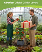 Suteck Raised Garden Bed with Trellis, 2PK Self-Watering Tomato Planter Box