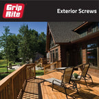 Grip-Rite Exterior Screws - Safe for Use in Treated Lumber - #2 Phillips Bugle Head - Coarse Thread Deck Screws - PrimeGuard Coating - 1lb Box - #9 x 3 - Gray - PTN3S1