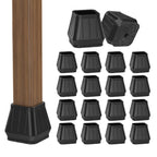 24PCS Square Chair Leg Floor Protectors for Hardwood Floors, Thicken Rubber Chair Leg Cap Covers, Non Slip Furniture Leg Pads to Protect Wood Tile Floors from Scratches and Reduce Noise