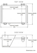 Gratury Junction Box, IP67 Waterproof Plastic Enclosure for Electrical Project, Hinged Grey Cover, Includes Mounting Plate and Wall Bracket (Grey Cover, 14.6"×10.6"×5.9")