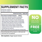 SZCZEKIN Active Hexose Correlated Compound 1500 mg Supplement, Natural 8 Mushroom Extract Supplement, Immune System, Liver Function, Natural Killer and T Cells Activity, 180 Veggie Capsules