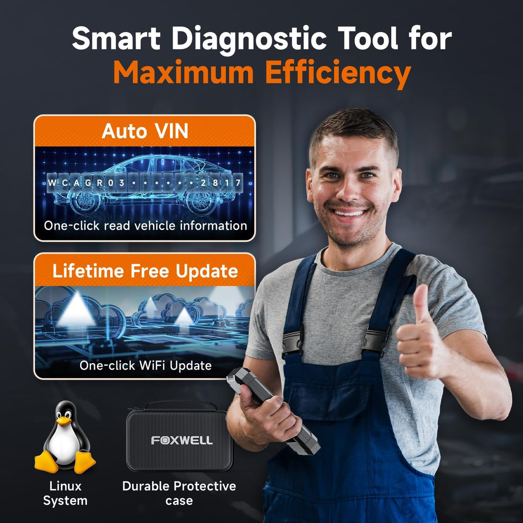 2026 FOXWELL NT624 Elite OBD2 Scanner Upgraded from NT614Elite & NT604Elite Code Reader, All-System OBD2 Scan Tool, 8 Advanced Reset Functions, AutoVIN, Live Data, Lifetime WiFi Free Updates