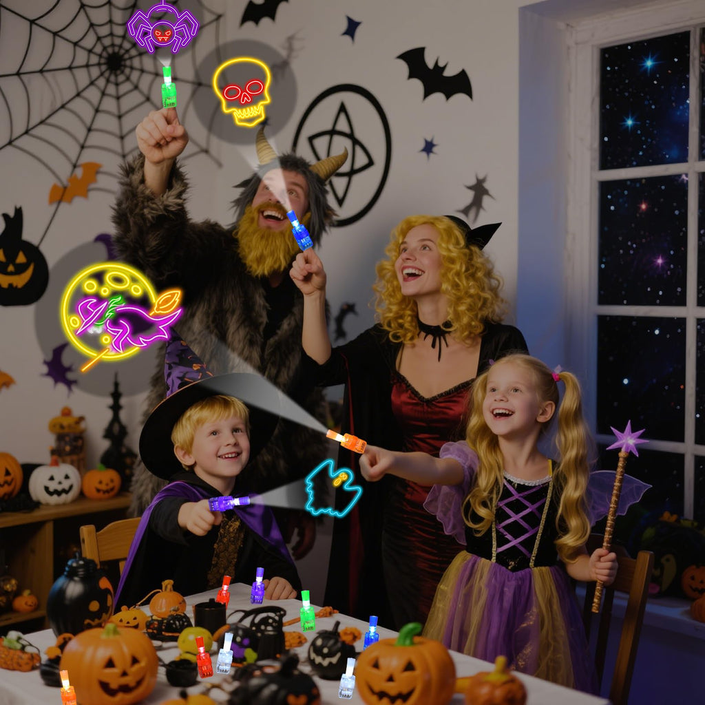 YBSOP Halloween Party Favors for Kids, 36pcs Finger Lights for Halloween Goodie Bag Fillers Basket Treats Toys for Girls Boys Kids Classroom Rewards