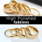 stino 18Pcs Fadeless Gold Plated Rings Set for Women & Men (Gold Plated)