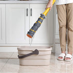 Self-Wringing Twist Mops for Floor Cleaning, Microfiber Floor mop with 57 " Long Handle, Easy Wringing Mop for Hardwood Commercial Household Clean (Gray Twist Mop)