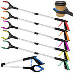 Tottist 6-Piece Heavy-Duty Trash Collection Tool - 32-Inch Lightweight Telescopic Grabber Ergonomic Handle, Non-Slip Grip | Multi-Purpose Mobility Aid for Seniors