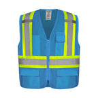 KAYGO Safety Vest with Pockets - High Visibility Reflective Vest ANSI Class 2 Construction Vest (Type R, Not FR) KG0100 (2XL, Sky Blue, 1 Pcs)