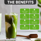 PowderVitamin Organic Ceremonial Mushroom Matcha Certified Pesticide-Free Grass-Fed Collagen Types I & III 8 Fruiting Body Mushrooms Tested for Beta-Glucans Focus Digestion & Immunity 30 Servings