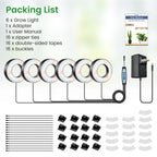 Wiaxulay Grow Lights for Indoor Plants, Full Spectrum Plant Light 12V/3A